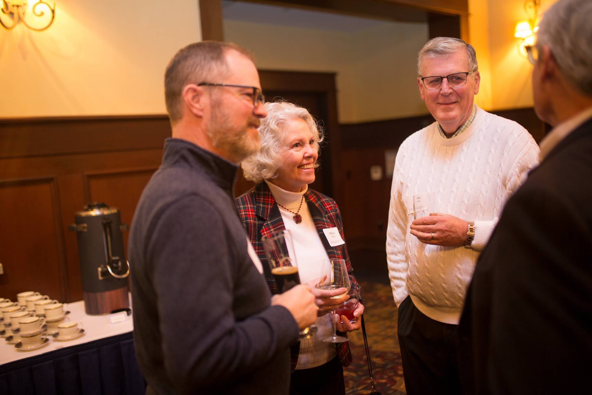 Guests mingle during a Hauenstein Center reception.